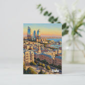 Baku Azerbaijan Travel Briefkaart (Staand voorkant)