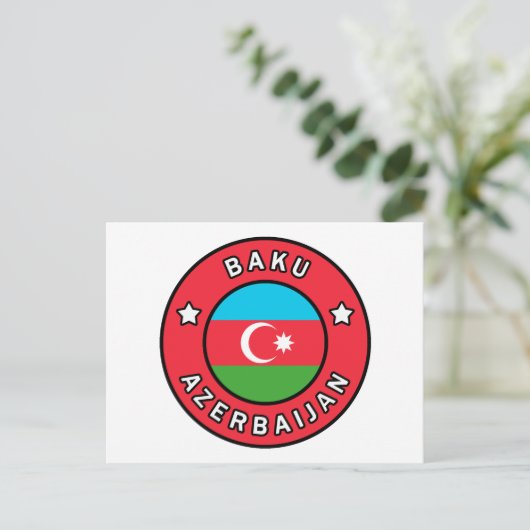 Baku-Azerbeidzjan Briefkaart (Staand voorkant)