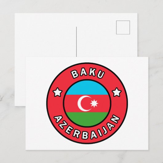 Baku-Azerbeidzjan Briefkaart (Voorkant / Achterkant)