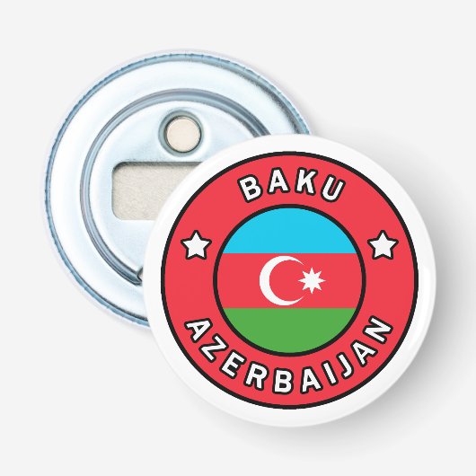 Baku-Azerbeidzjan Button Flesopener (Voorkant)