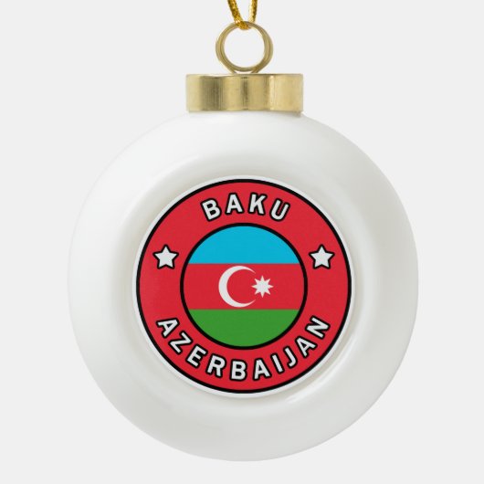 Baku-Azerbeidzjan Keramische Bal Ornament (Voorkant)