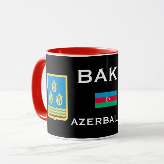 Baku* Azerbeidzjan MugBakı Azcharbaycan Fincan Mok (Voorkant links)