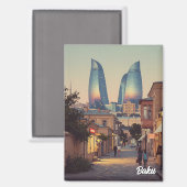 Baku Azerbeidzjan Reizen Magneet (Voorkant / Achterkant)