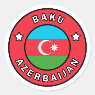 Baku-Azerbeidzjan Ronde Sticker