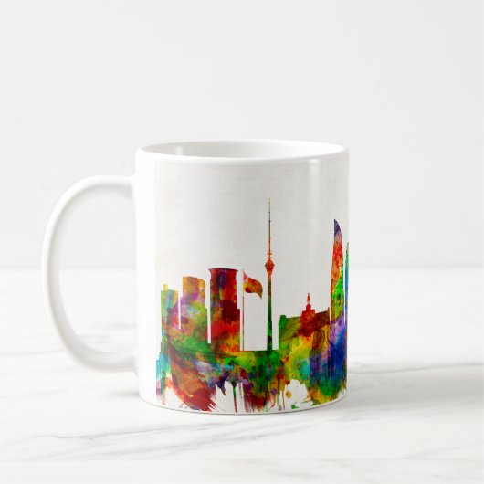 Baku Azerbeidzjan Skyline Koffiemok (Links)