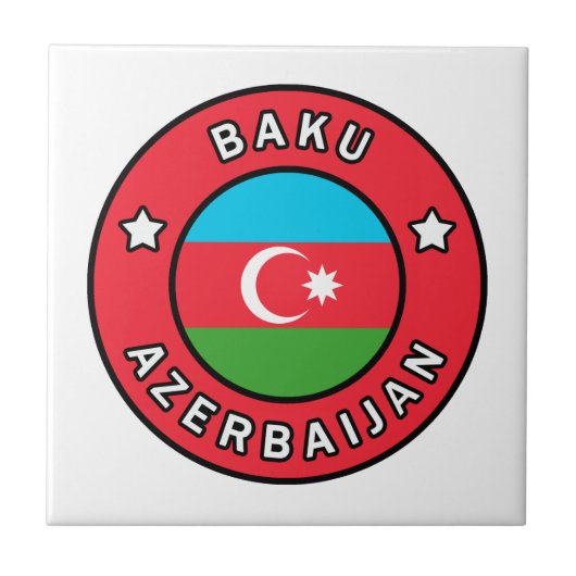 Baku-Azerbeidzjan Tegeltje (Voorkant)