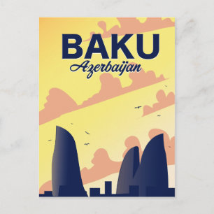 Baku Azerbeidzjan Vacation poster Briefkaart