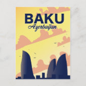 Baku Azerbeidzjan Vacation poster Briefkaart (Voorkant)