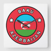 Baku-Azerbeidzjan Vierkante Klok (Voorkant)