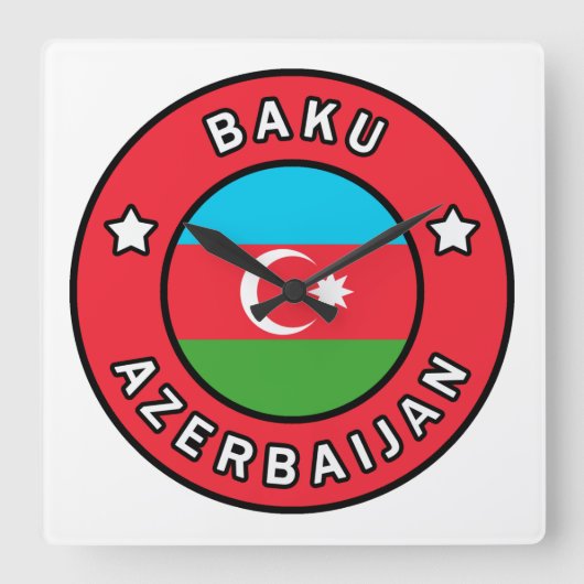 Baku-Azerbeidzjan Vierkante Klok (Voorkant)