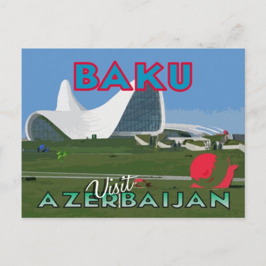 Baku, bezoek Azerbeidzjan Briefkaart (Voorkant)