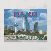Baku, bezoek Azerbeidzjan Briefkaart (Voorkant)