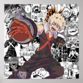 Bakugou Collage Poster (Voorkant)