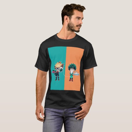 bakugou cover part + back-udeku t-shirt (Voorkant volledig)