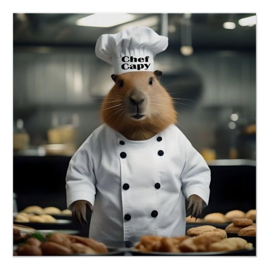 Bakvaardigheid: De Culinaire Capybara Perfect Poster (Voorkant)
