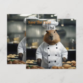 Bakvaardigheid: De Culinaire Capybara Save The Date (Voorkant / Achterkant)
