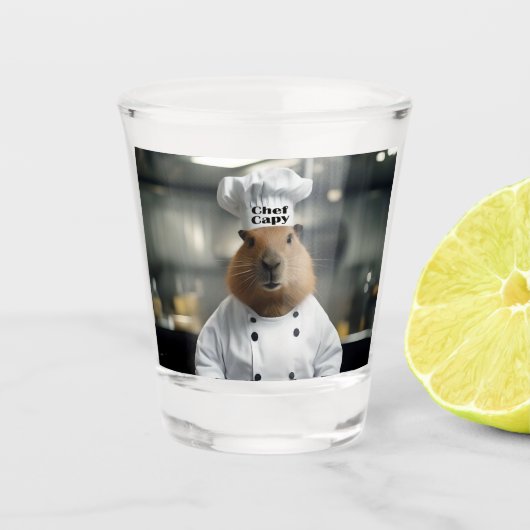 Bakvaardigheid: De Culinaire Capybara Shot Glas (Voorkant)