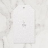 Bal Blau, Medium Turquoise decoratief ontwerp Cadeaulabels (Achterkant)