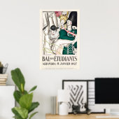 Bal des Etudiants Affiche Mode Art Nouveau Poster (Thuiskantoor)