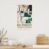 Bal des Etudiants Affiche Mode Art Nouveau Poster (Keuken)