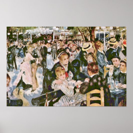 Bal du Moulin de la Galette door Pierre-auguste Poster (Voorkant)