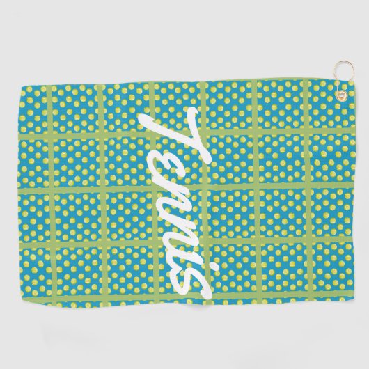 "Bal en Court" Tennis Sweat Towel Golfhanddoek (Horizontaal)