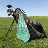 "Bal en Court" Tennis Sweat Towel Golfhanddoek (Groen)