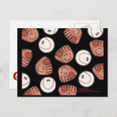 Bal en handschoen collage briefkaart (Voorkant / Achterkant)