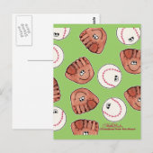 Bal en handschoen collage briefkaart (Voorkant / Achterkant)