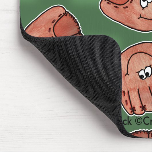 Bal en Handschoen Collage Field Achtergrond Muismat (Hoek)