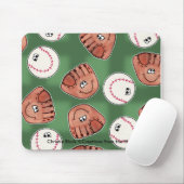 Bal en Handschoen Collage Field Achtergrond Muismat (Met muis)