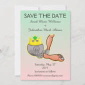 bal en ketting slaan de datum op save the date (Voorkant)