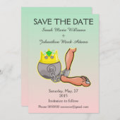 bal en ketting slaan de datum op save the date (Voorkant / Achterkant)