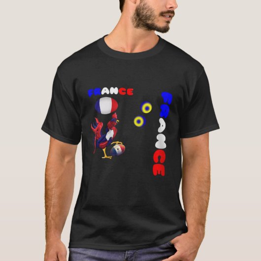 bal Frankrijk Rugby  T-shirt (Voorkant)