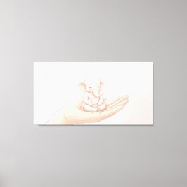 Bal Ganesha Canvas Afdruk
