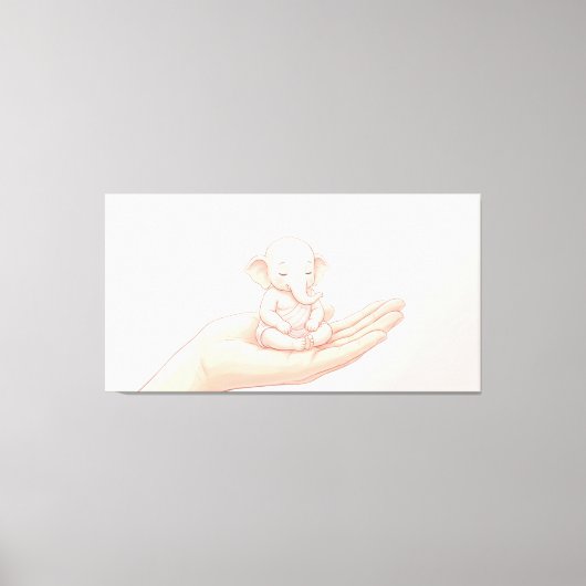 Bal Ganesha Canvas Afdruk (Voorkant)