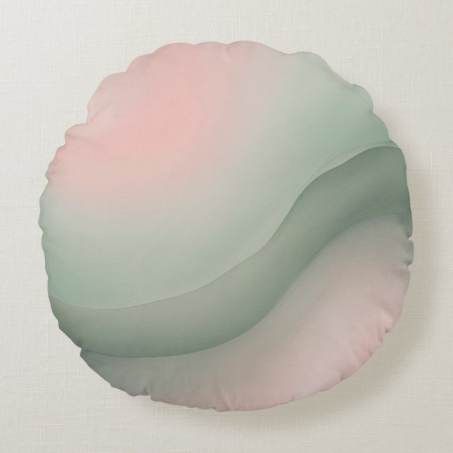 Bal in roze kunst rond kussen (Voorkant)