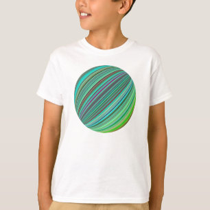 Bal Kleur Illusie Regenboog Blauw Groen Goud T-shirt