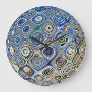 Bal Kleur Kleur Illusie Regenboog Blauw Groen Goud Grote Klok