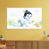 Bal Krishna Canvas Afdruk (Insitu (Woonkamer))