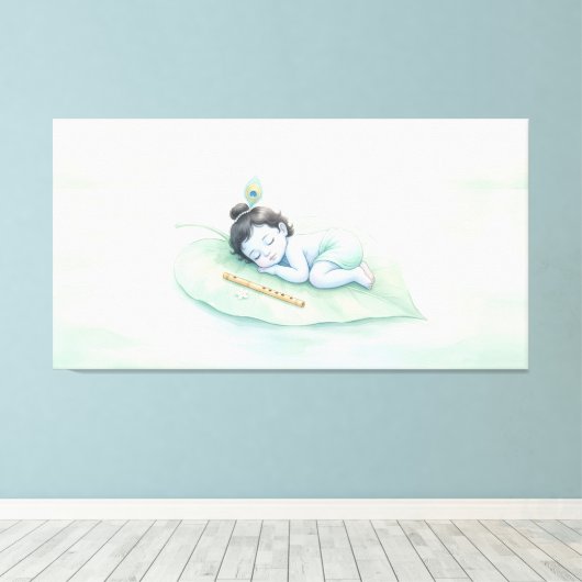 Bal Krishna Canvas Afdruk (Insitu (Houten vloer))