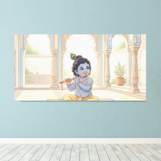 Bal Krishna Canvas Afdruk (Insitu (Houten vloer))