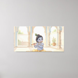 Bal Krishna Canvas Afdruk