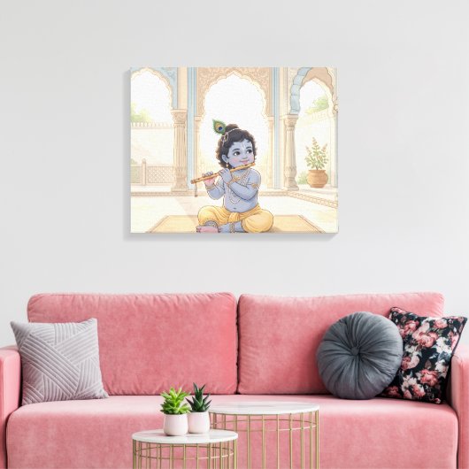 Bal Krishna Canvas Afdruk (Insitu (Woonkamer))