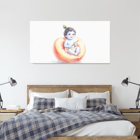 Bal Krishna Canvas Afdruk (Insitu (Slaapkamer))