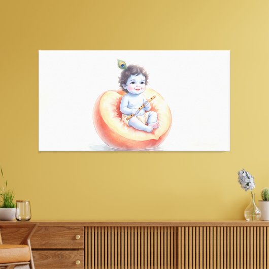 Bal Krishna Canvas Afdruk (Insitu (Woonkamer))