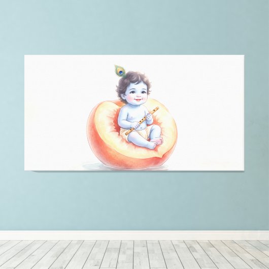 Bal Krishna Canvas Afdruk (Insitu (Houten vloer))
