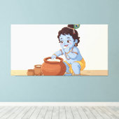 Bal Krishna Canvas Afdruk (Insitu (Houten vloer))