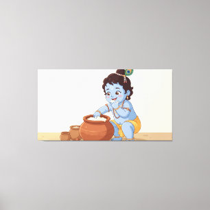 Bal Krishna Canvas Afdruk