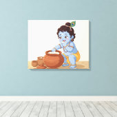 Bal Krishna Canvas Afdruk (Insitu (Houten vloer))